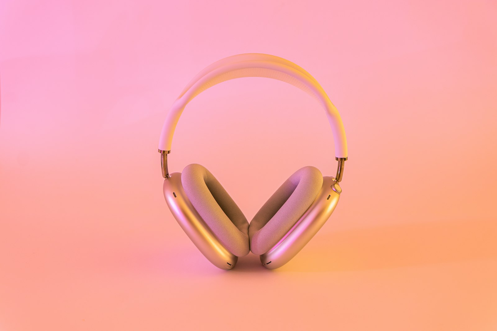 Over-ear headphones with light, airy-looking pads